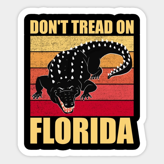 dont tread on florida alligator vintage Sticker by loveshop